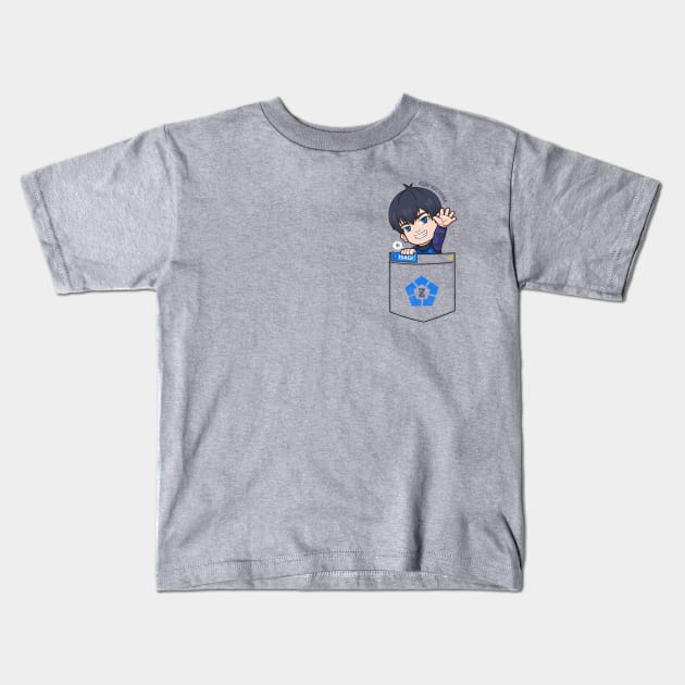 Kon'nichiwa Isagi Yoichi Kids T-Shirt by TeeTowArt